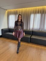 Saia Collegiate Bordô | Amor em Tons Intensos ❤️ - Imagem 7