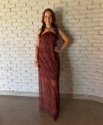 Vestido Longo em Tule Poá | Encantos do Interior NM