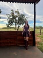 🤎 Vestido Courino Romance Country | Encantos do Interior NM - Imagem 7