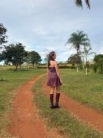 🤎 Vestido Courino Romance Country | Encantos do Interior NM - Imagem 5