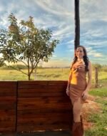 🤎 Vestido Courino Country Chic | Encantos do Interior NM - Imagem 7