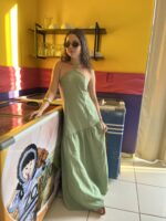 VESTIDO LONGO ASSIMÉTRICO VERDE | PRIMAVERA–VERÃO - Imagem 2