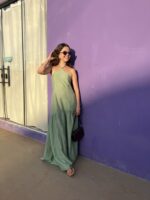 VESTIDO LONGO ASSIMÉTRICO VERDE | PRIMAVERA–VERÃO - Imagem 4