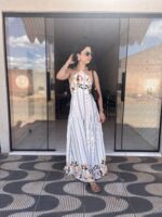 VESTIDO LONGO LISTRADO FLORAL | PRIMAVERA–VERÃO - Imagem 5