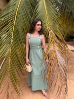 VESTIDO LONGO PRIMAVERA VERÃO – VIVO CONTRASTANTE - Imagem 8