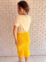 SAIA MIDI CANELADA COM FENDA | PRIMAVERA–VERÃO - Imagem 4